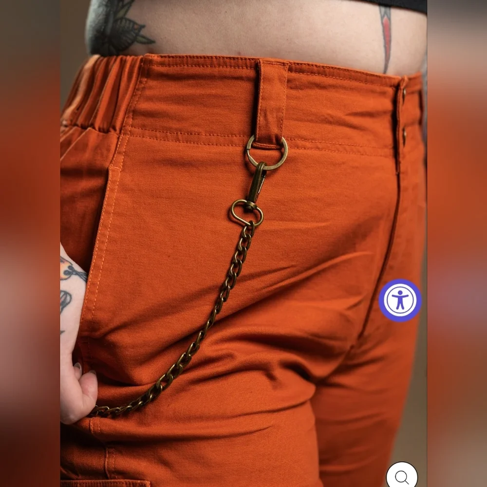 GirrlScout XS The Sloane Cargo Pant Orange Rust Girrl Scout Shop - Picture 5 of 9
